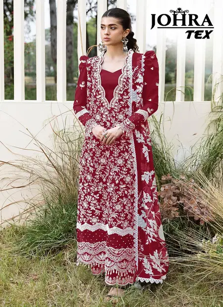 Johra Tex 175 D Rayon Cotton With Embroidery Work Pakistani Salwar Kameez Wholesale In India